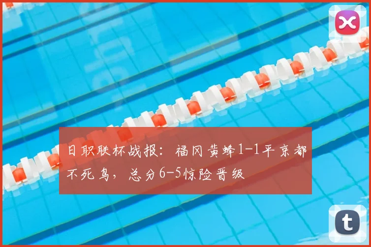 日职联杯战报:福冈黄蜂1-1平京都不死鸟,总分6-5惊险晋级